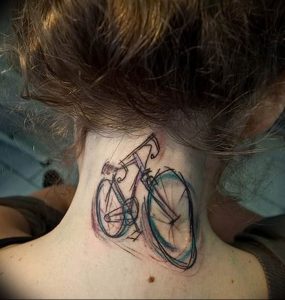 Фото рисунка тату велосипед 12.10.2018 №090 - tattoo bike - tattoo-photo.ru