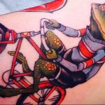 Фото рисунка тату велосипед 12.10.2018 №091 - tattoo bike - tattoo-photo.ru