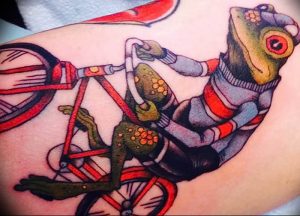 Фото рисунка тату велосипед 12.10.2018 №091 - tattoo bike - tattoo-photo.ru