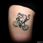 Фото рисунка тату велосипед 12.10.2018 №099 - tattoo bike - tattoo-photo.ru