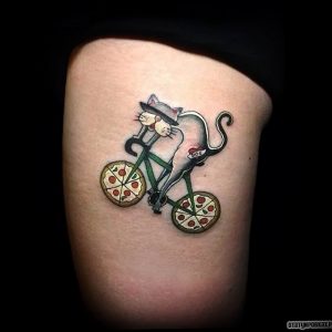 Фото рисунка тату велосипед 12.10.2018 №099 - tattoo bike - tattoo-photo.ru