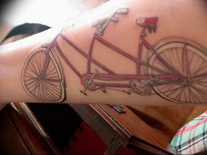 Фото рисунка тату велосипед 12.10.2018 №108 - tattoo bike - tattoo-photo.ru