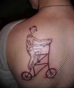 Фото рисунка тату велосипед 12.10.2018 №110 - tattoo bike - tattoo-photo.ru