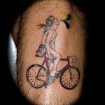 Фото рисунка тату велосипед 12.10.2018 №114 - tattoo bike - tattoo-photo.ru