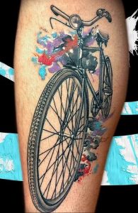 Фото рисунка тату велосипед 12.10.2018 №121 - tattoo bike - tattoo-photo.ru