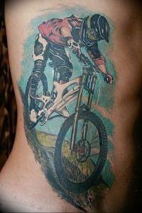 Фото рисунка тату велосипед 12.10.2018 №128 - tattoo bike - tattoo-photo.ru
