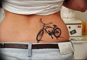 Фото рисунка тату велосипед 12.10.2018 №132 - tattoo bike - tattoo-photo.ru