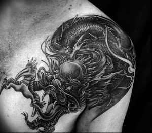 Фото рисунка тату дракон 12.10.2018 №016 - dragon tattoo - tattoo-photo.ru