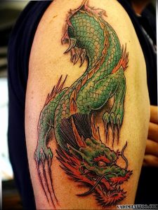Фото рисунка тату дракон 12.10.2018 №019 - dragon tattoo - tattoo-photo.ru