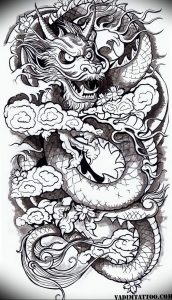 Фото рисунка тату дракон 12.10.2018 №020 - dragon tattoo - tattoo-photo.ru