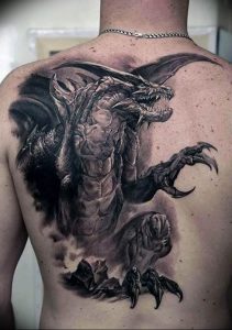 Фото рисунка тату дракон 12.10.2018 №022 - dragon tattoo - tattoo-photo.ru