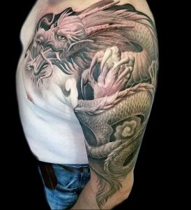 Фото рисунка тату дракон 12.10.2018 №027 - dragon tattoo - tattoo-photo.ru