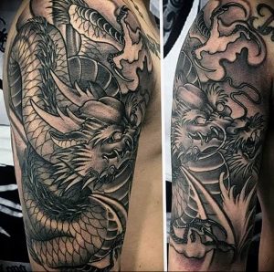 Фото рисунка тату дракон 12.10.2018 №031 - dragon tattoo - tattoo-photo.ru