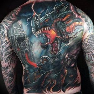 Фото рисунка тату дракон 12.10.2018 №038 - dragon tattoo - tattoo-photo.ru