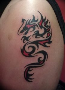 Фото рисунка тату дракон 12.10.2018 №045 - dragon tattoo - tattoo-photo.ru