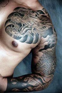 Фото рисунка тату дракон 12.10.2018 №048 - dragon tattoo - tattoo-photo.ru