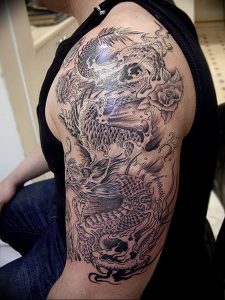 Фото рисунка тату дракон 12.10.2018 №070 - dragon tattoo - tattoo-photo.ru