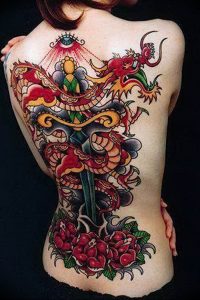 Фото рисунка тату дракон 12.10.2018 №075 - dragon tattoo - tattoo-photo.ru