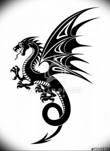 Фото рисунка тату дракон 12.10.2018 №082 - dragon tattoo - tattoo-photo.ru
