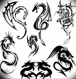 Фото рисунка тату дракон 12.10.2018 №099 - dragon tattoo - tattoo-photo.ru