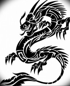 Фото рисунка тату дракон 12.10.2018 №100 - dragon tattoo - tattoo-photo.ru