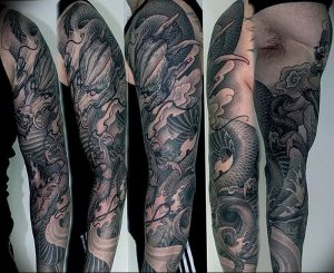 Фото рисунка тату дракон 12.10.2018 №101 - dragon tattoo - tattoo-photo.ru