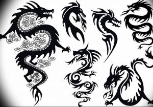 Фото рисунка тату дракон 12.10.2018 №107 - dragon tattoo - tattoo-photo.ru