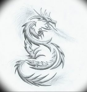 Фото рисунка тату дракон 12.10.2018 №120 - dragon tattoo - tattoo-photo.ru