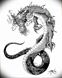 Фото рисунка тату дракон 12.10.2018 №153 - dragon tattoo - tattoo-photo.ru