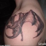 Фото рисунка тату дракон 12.10.2018 №158 - dragon tattoo - tattoo-photo.ru