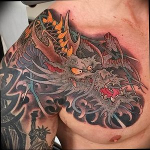Фото рисунка тату дракон 12.10.2018 №172 - dragon tattoo - tattoo-photo.ru