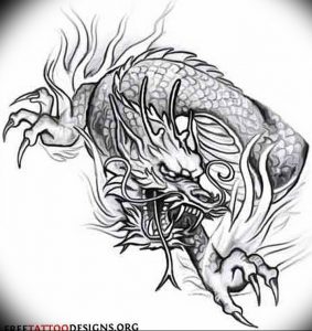 Фото рисунка тату дракон 12.10.2018 №179 - dragon tattoo - tattoo-photo.ru