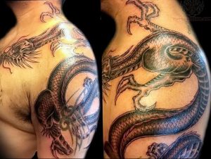 Фото рисунка тату дракон 12.10.2018 №188 - dragon tattoo - tattoo-photo.ru