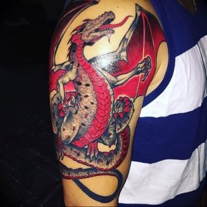 Фото рисунка тату дракон 12.10.2018 №201 - dragon tattoo - tattoo-photo.ru