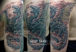 Фото рисунка тату дракон 12.10.2018 №221 - dragon tattoo - tattoo-photo.ru