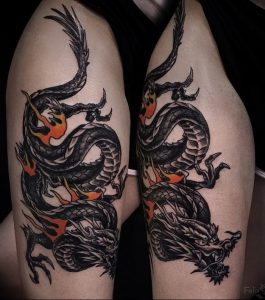 Фото рисунка тату дракон 12.10.2018 №236 - dragon tattoo - tattoo-photo.ru