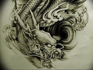 Фото рисунка тату дракон 12.10.2018 №252 - dragon tattoo - tattoo-photo.ru