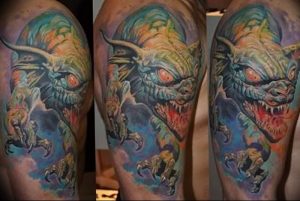 Фото рисунка тату дракон 12.10.2018 №283 - dragon tattoo - tattoo-photo.ru