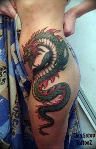 Фото рисунка тату дракон 12.10.2018 №300 - dragon tattoo - tattoo-photo.ru