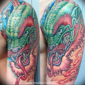 Фото рисунка тату дракон 12.10.2018 №317 - dragon tattoo - tattoo-photo.ru