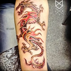 Фото рисунка тату дракон 12.10.2018 №347 - dragon tattoo - tattoo-photo.ru
