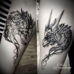 Фото рисунка тату дракон 12.10.2018 №351 - dragon tattoo - tattoo-photo.ru
