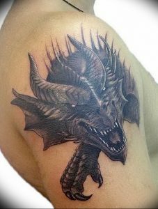 Фото рисунка тату дракон 12.10.2018 №356 - dragon tattoo - tattoo-photo.ru