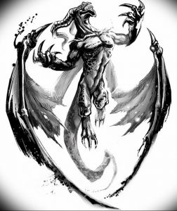 Фото рисунка тату дракон 12.10.2018 №363 - dragon tattoo - tattoo-photo.ru