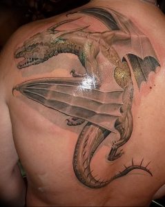 Фото рисунка тату дракон 12.10.2018 №376 - dragon tattoo - tattoo-photo.ru