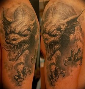 Фото рисунка тату дракон 12.10.2018 №393 - dragon tattoo - tattoo-photo.ru
