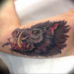Фото рисунка тату кабан 11.10.2018 №004 - boar tattoo - tattoo-photo.ru