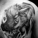Фото рисунка тату кабан 11.10.2018 №008 - boar tattoo - tattoo-photo.ru