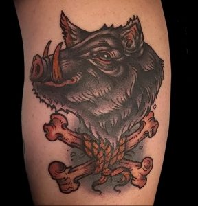 Фото рисунка тату кабан 11.10.2018 №013 - boar tattoo - tattoo-photo.ru