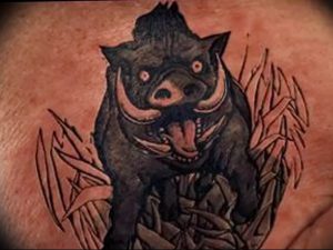 Фото рисунка тату кабан 11.10.2018 №020 - boar tattoo - tattoo-photo.ru